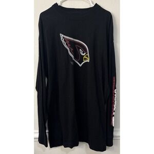 Arizona Cardinals‎ Majestic Mens XLT Long Sleeve Shirt Black NFL